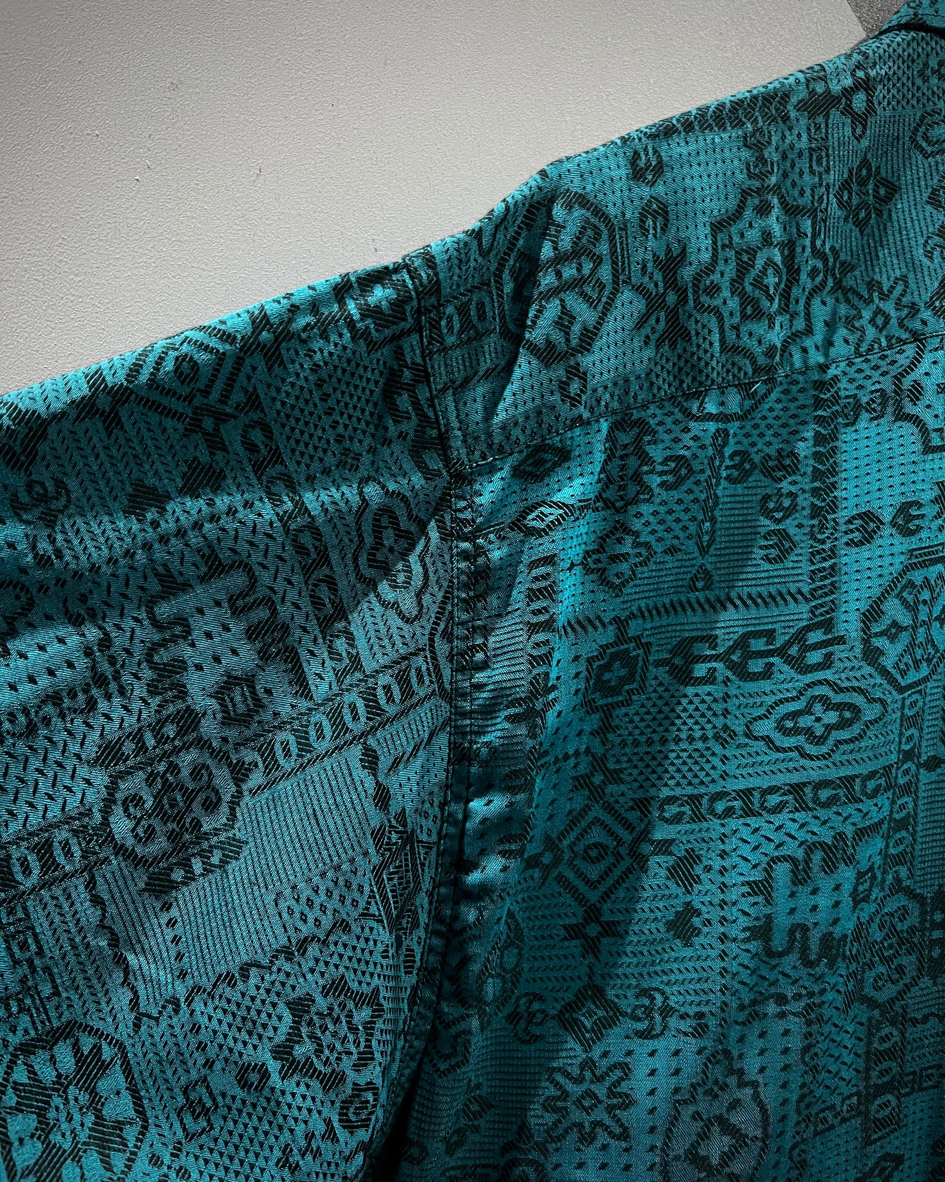 X VINTAGE】Geometric Jacquard Pattern Vintage S/S Shirt | Caka