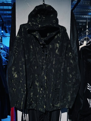 【D4C】U.S. vintage glitter camouflage design military hoodie jacket