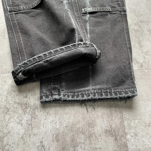 00s USA製 ブラック ダブルニー Carhartt B01 BLK w30 詳細写真6