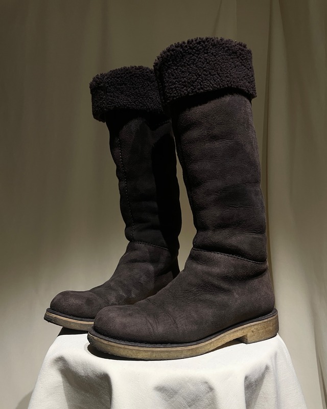 HERMES by Martin Margiela - Crepe Sole Shearing Long Boots