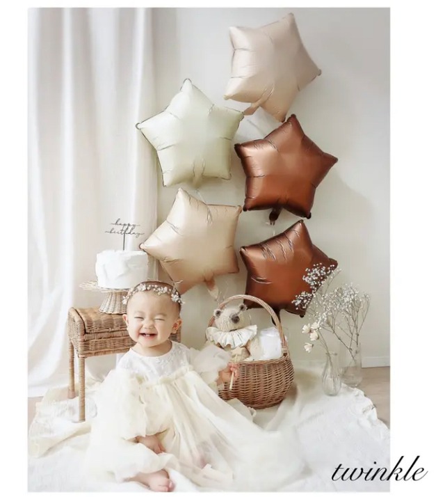 即納くすみcolor twinkle balloon