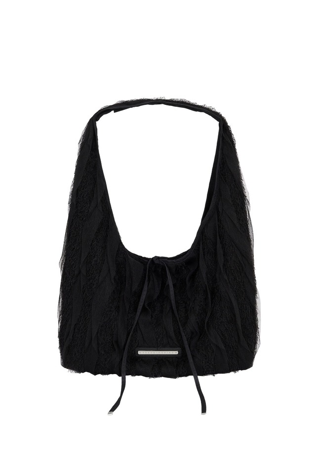 [TREEMINGBIRD] Fray Lace Double Layered Bag [ Black ] 正規品 韓国ブランド 韓国通販 韓国代行 韓国ファッション TRMNGBD tmb TREEMING BIRD 日本 店舗