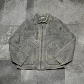 design fade fake suede jacket