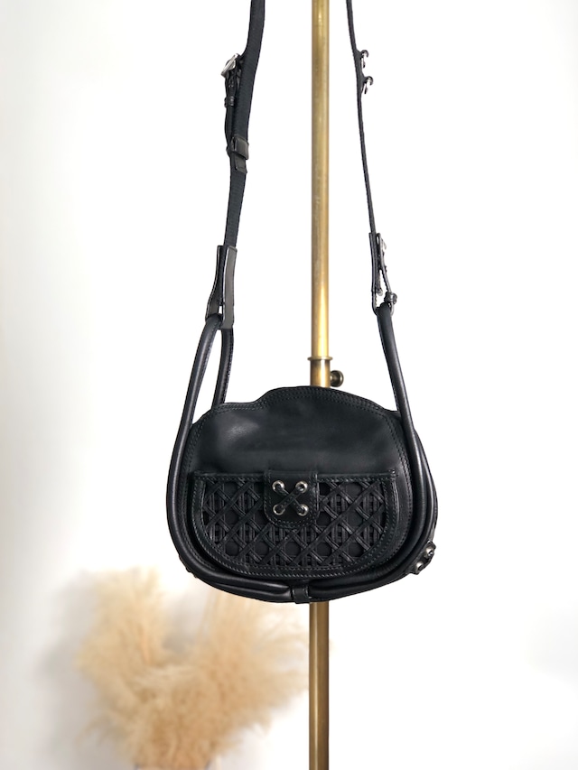 Christian Dior ディオール カナージュ チャーム ナイロン クロスボディ ショルダーバッグ ブラック vintage ヴィンテージ オールド e7e3wt Christian Dior ディオール カナージュ チャーム ナイロン クロスボディ ショルダーバッグ ブラック vintage ヴィンテージ オールド e7e3wt