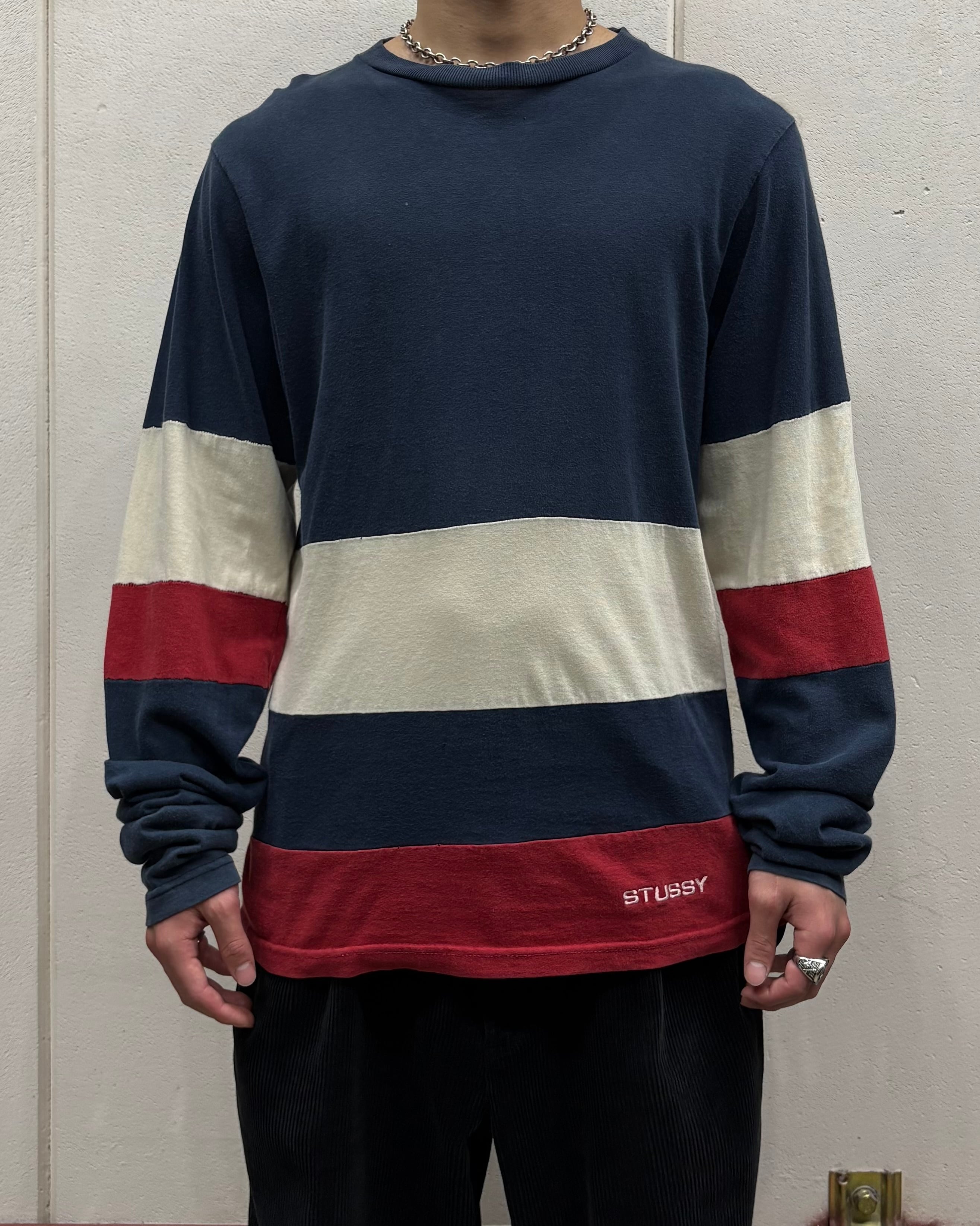 80's~90's old stussy Long Sleeve Polo Shirts “黒タグ”【高円寺本店