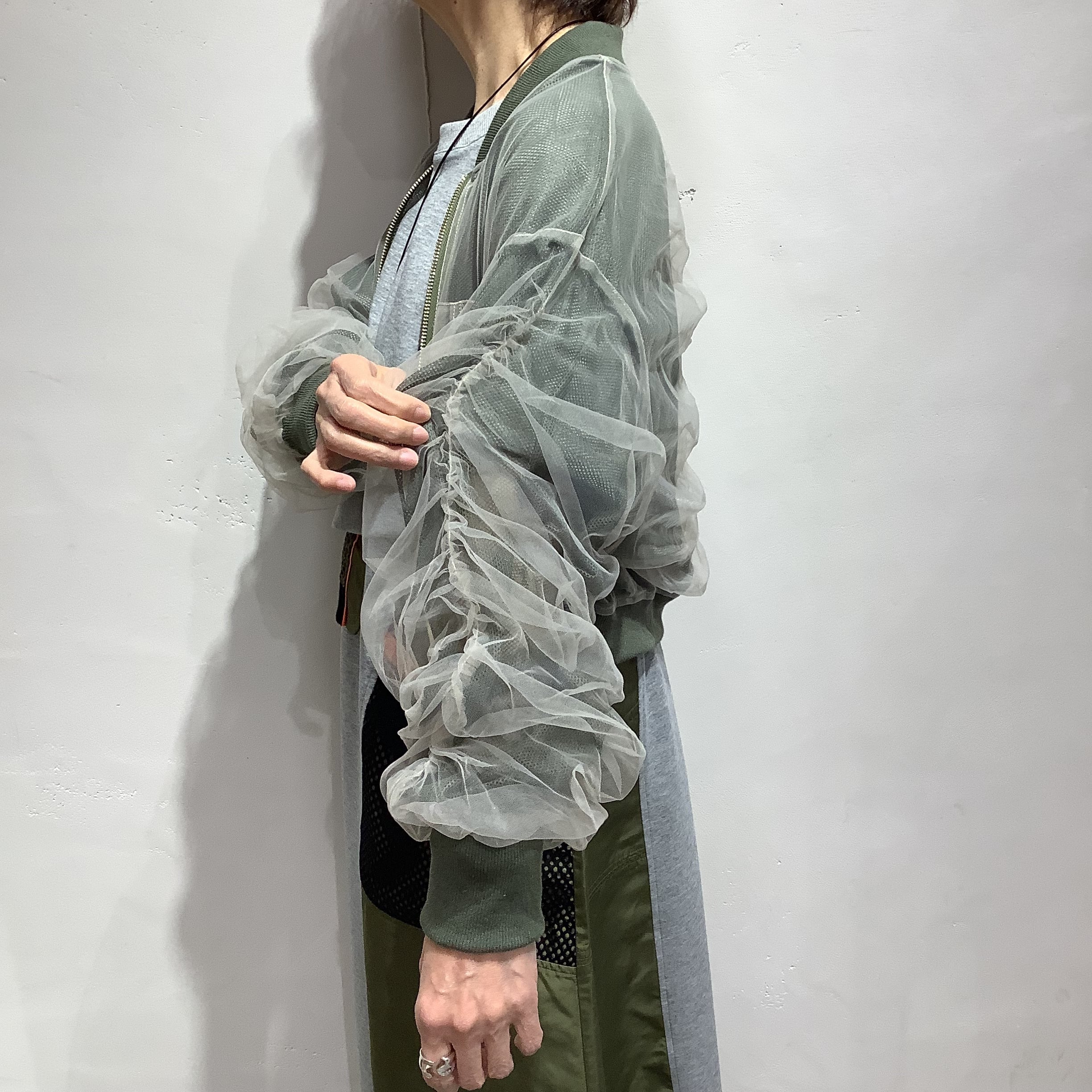 RISLEY(リズレイ)】チュールメッシュジップブルゾン［R2601ｰRBZ929