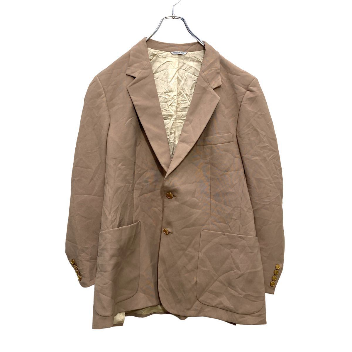 USA製 テーラードジャケット Lサイズ位 カーキ サイドベンツ 古着卸