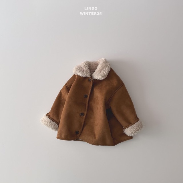 【取寄】lindo｜creamy mouton jacket｜クリーミームートンジャケット｜XS-XL｜kids｜25 winter