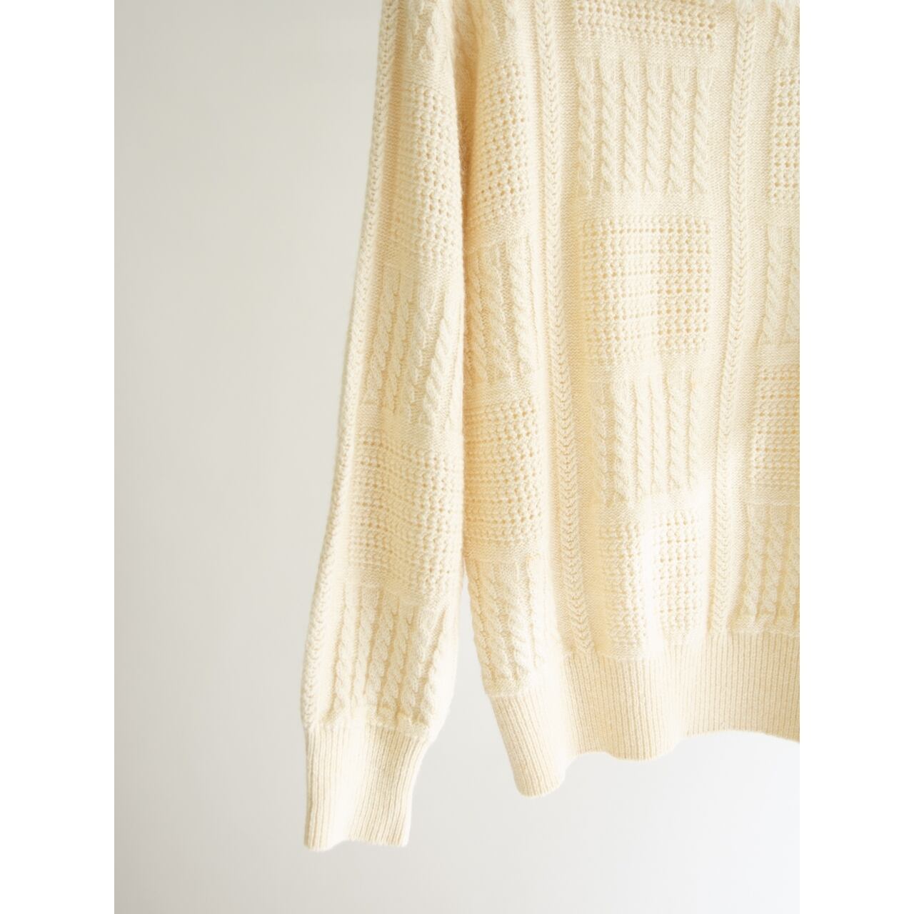 【Courreges】Silk-Wool-Acrylic-Nylon High Neck Sweater（クレージュ シルクウール ハイネックセーター ニットプルオーバー）