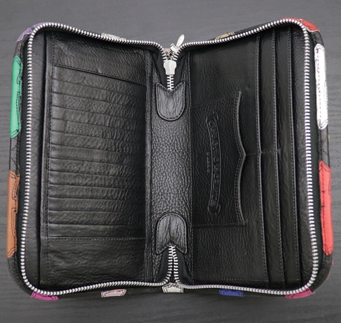 クロムハーツ ジップ オーガナイザー セメタリークロスパッチ キルティング CHROME HEARTS クロムハーツ ジップ オーガナイザー セメタリークロス