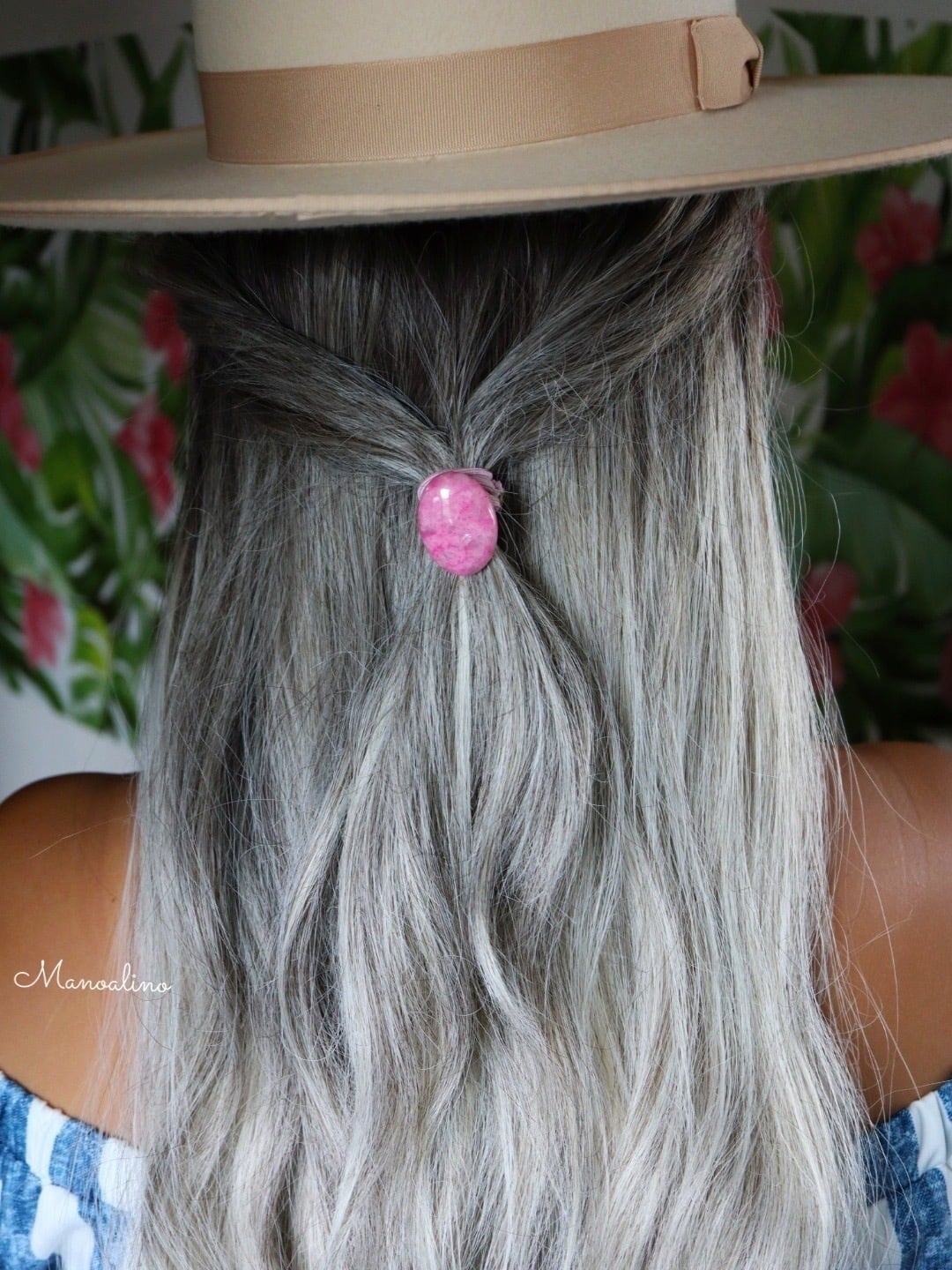 Calcite hair accessory(カラフルカルサイトヘアゴム) | Manoalino