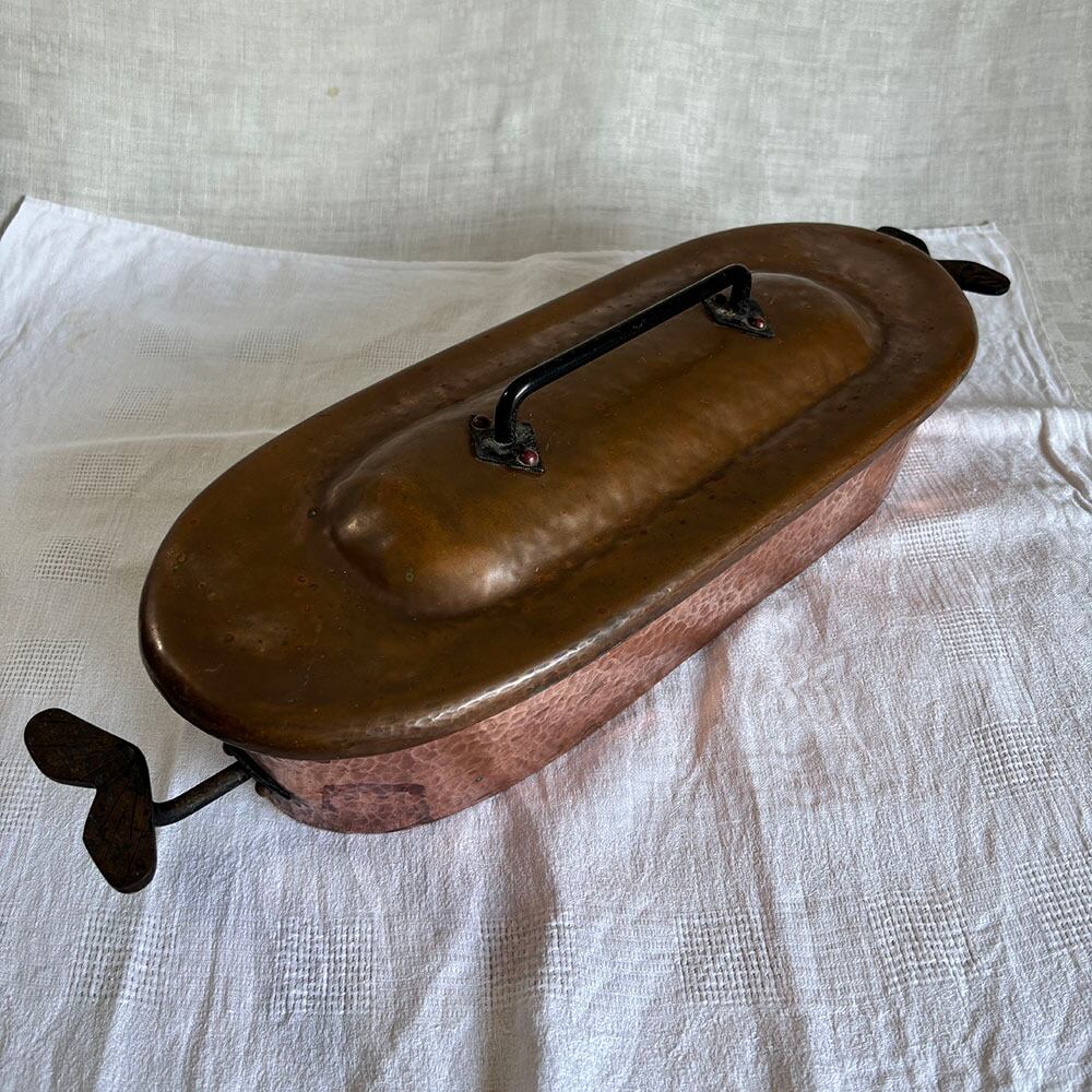 フランス製 FABRICATION FRANCAISE 銅片手鍋 銅鍋 直径160mm 12KWbl7