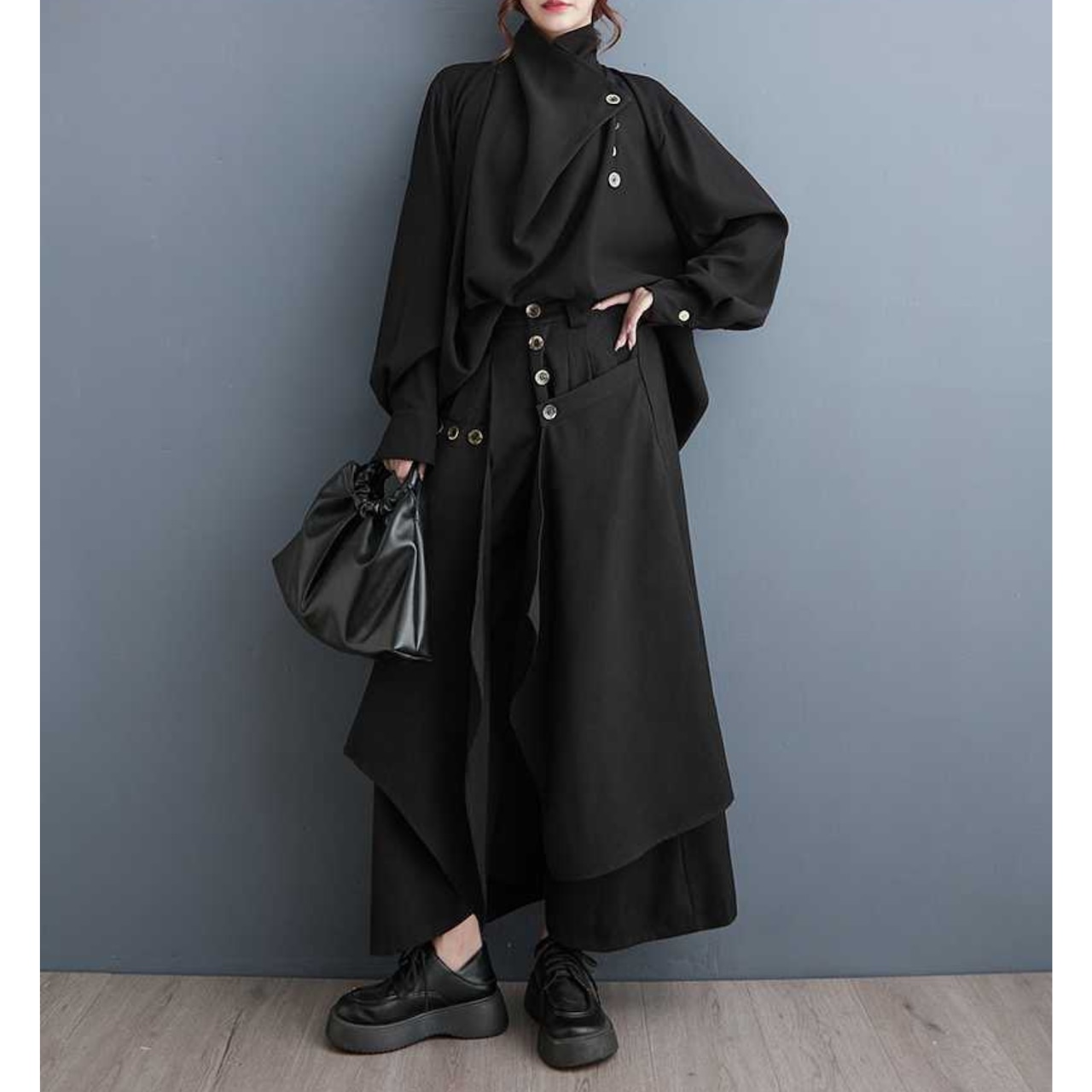 モダンマジック ボタンデザインシャツ M24222