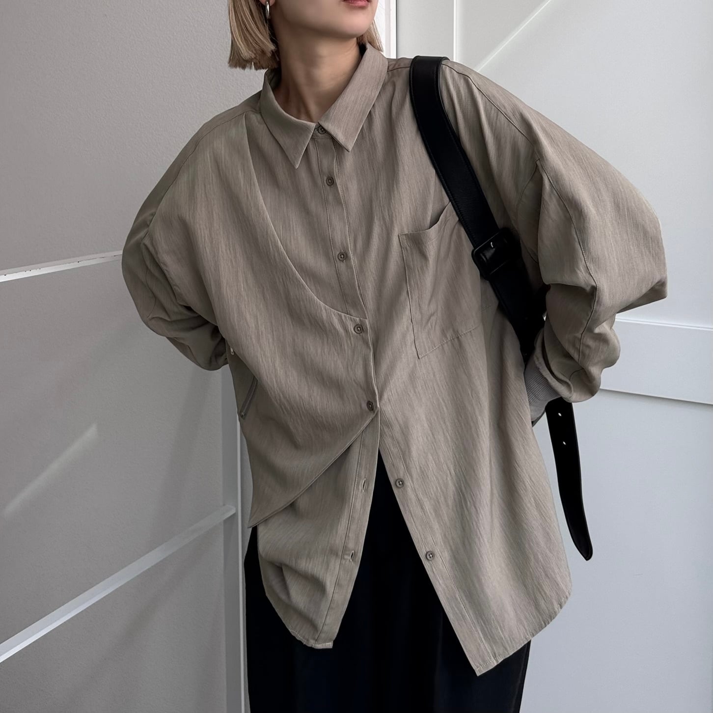 zipデザインオーバーSH/ベージュ | CFT.