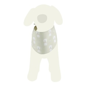 【予約】[ GOPE ] Picture Dog Bandana｜WHITE × IVORY
