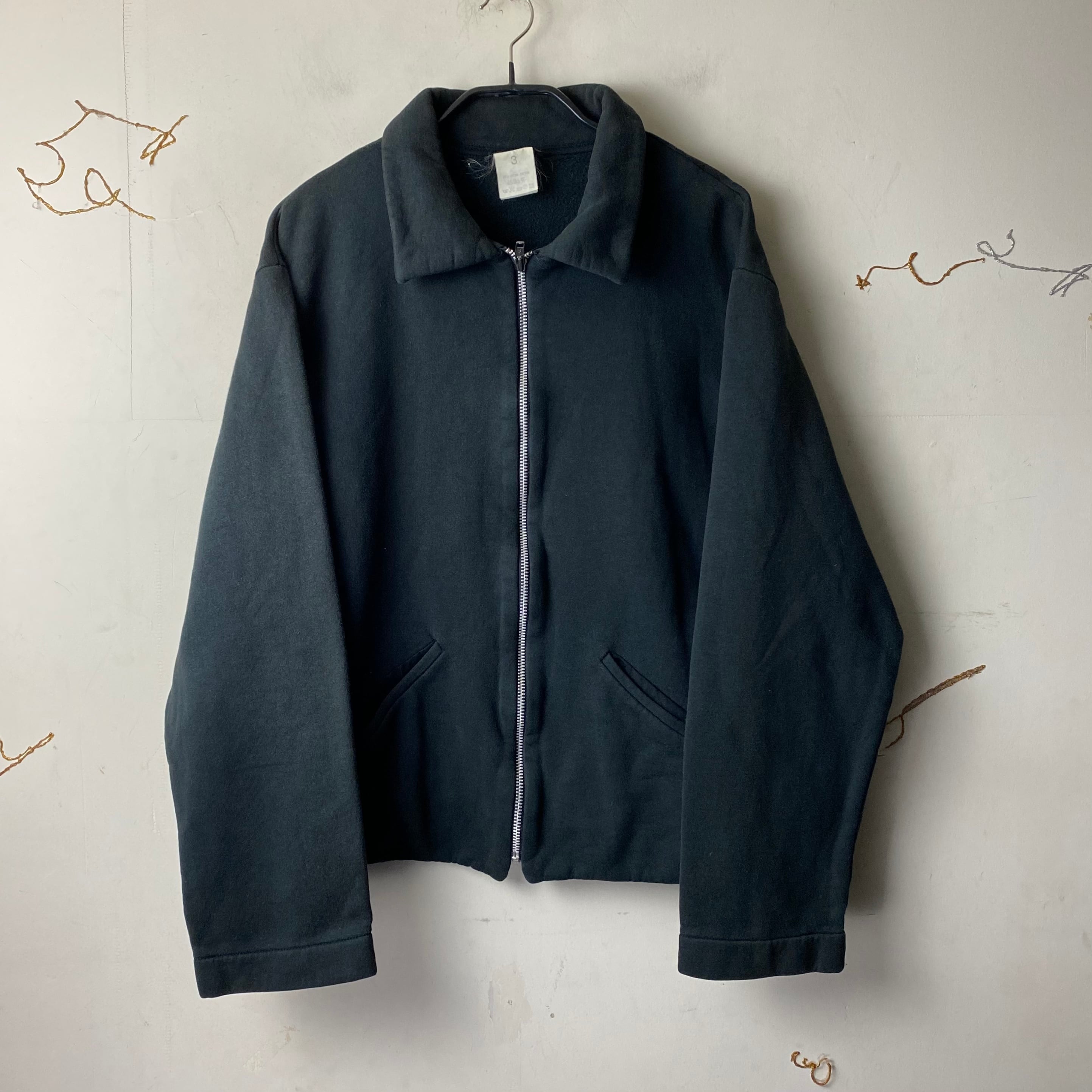 AGNES B.HOMME black sweat blouson | NOIR ONLINE