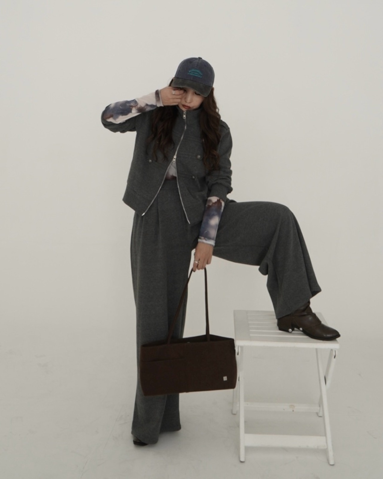 fleece Napoleon zipJK ×tuckPT ／Gray