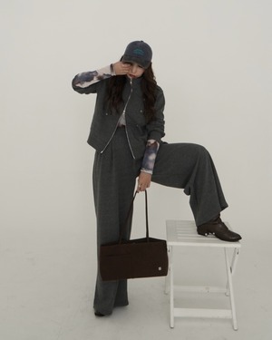 fleece Napoleon zipJK ×tuckPT ／Gray
