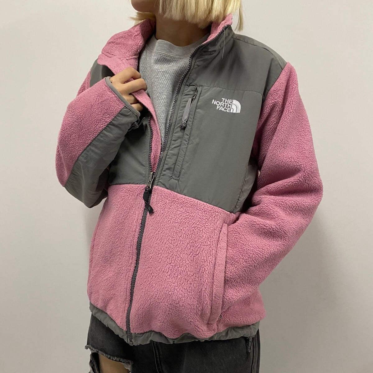 ノースフェイス フリース Mサイズ ピンク プルオーバーデナリ 