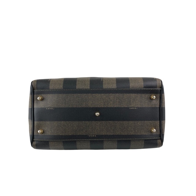 FENDI フェンディ ペカン柄 ブラック FFロゴ PVCレザー 2WAY ミニボストンショルダーバッグ vintage ヴィンテージ オールド ze6stg