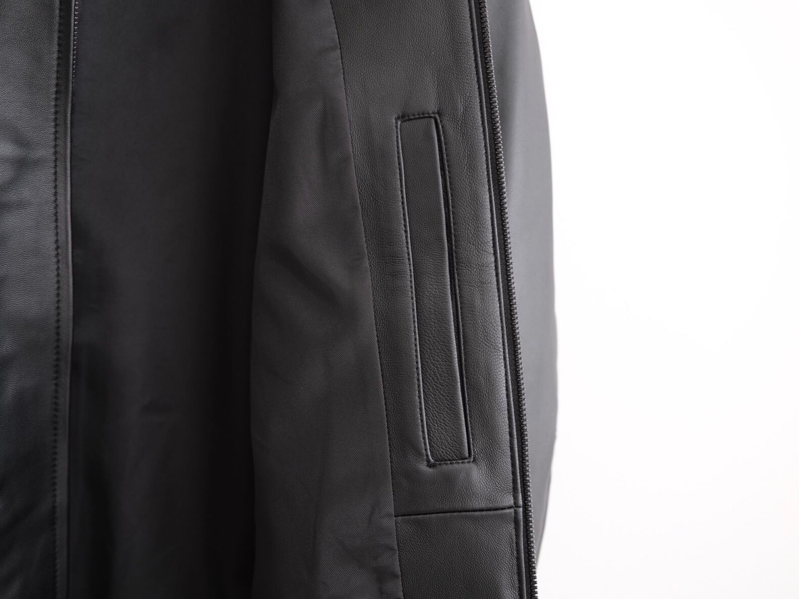 AWESOME LEATHER”ZIP SHORT JACKET” | Lapel online store