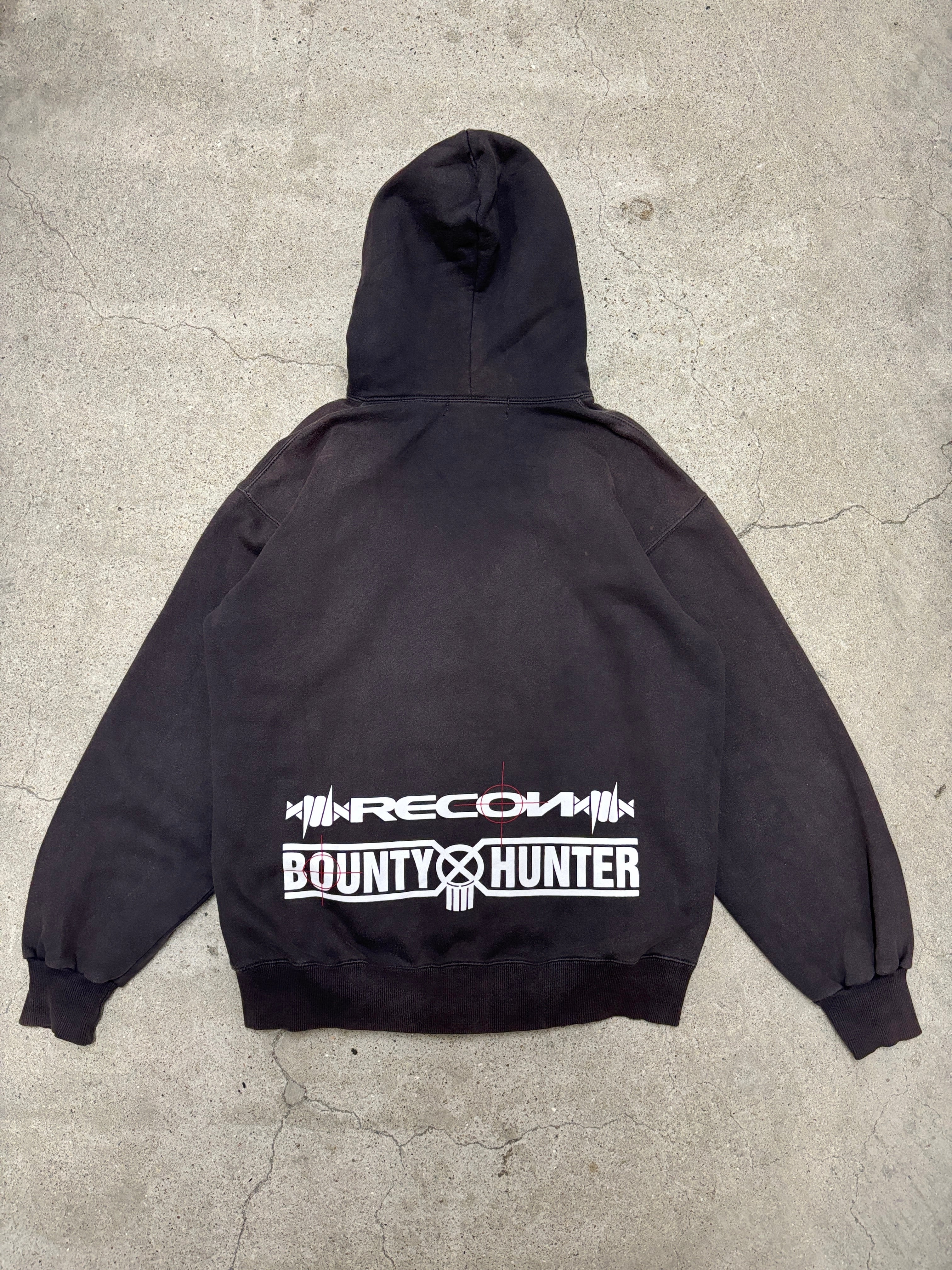 00s BOUNTY HUNTER × RECON/Logo print Hoodie/L～XL相当/ロゴプリント