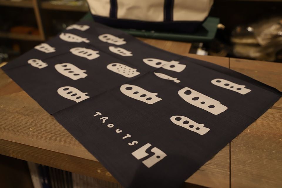 村上康成グッズ 手ぬぐい - TROUT・BIRD・MIZUBE | ネイティブトラウト