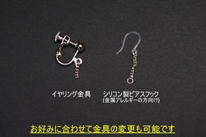 地域でかたどった、水面のような爽やかカラフルピアス【群馬県&みどり市&草木湖】