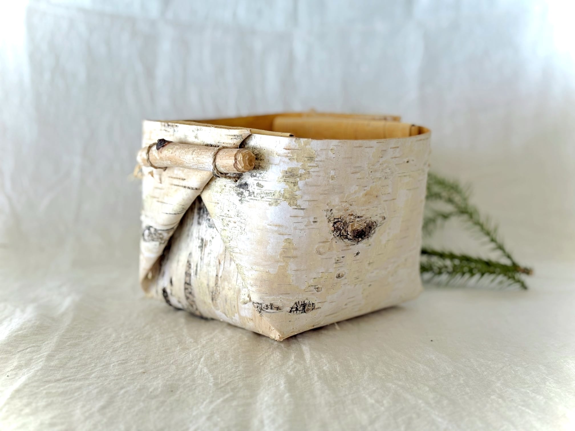 樹皮カゴ 正方形 M #4