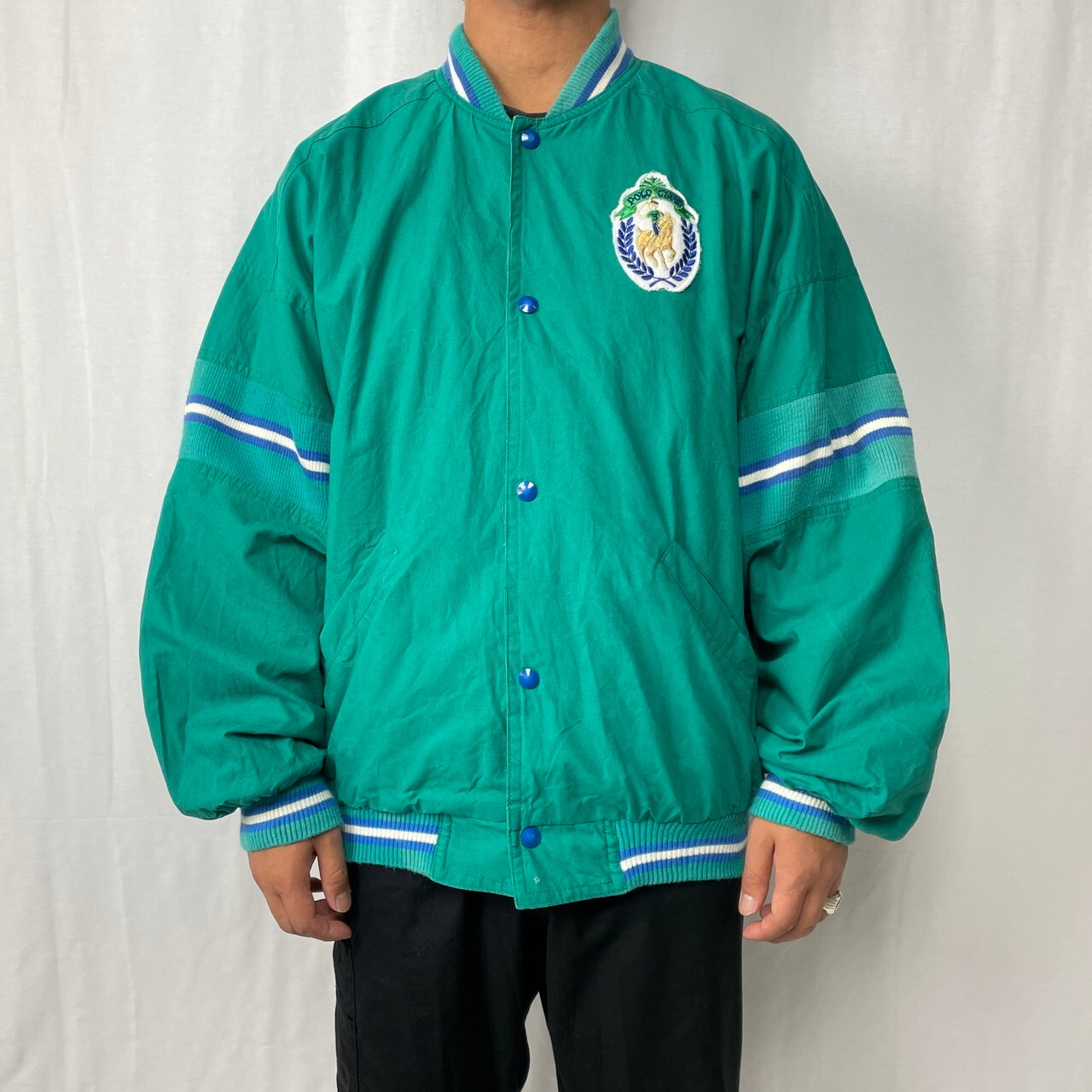 ヴィンテージ POLO CLUB ワッペン コットンスタジャン メンズL相当 