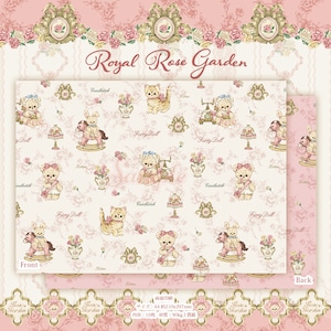 予約☆CHO235 Cherish365【Pattern - Royal Rose Garden】デザインペーパー / ラッピングペーパー 10枚