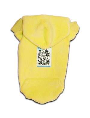 LOGO SPRAY ROSE PATCH PET HOODIE yellow