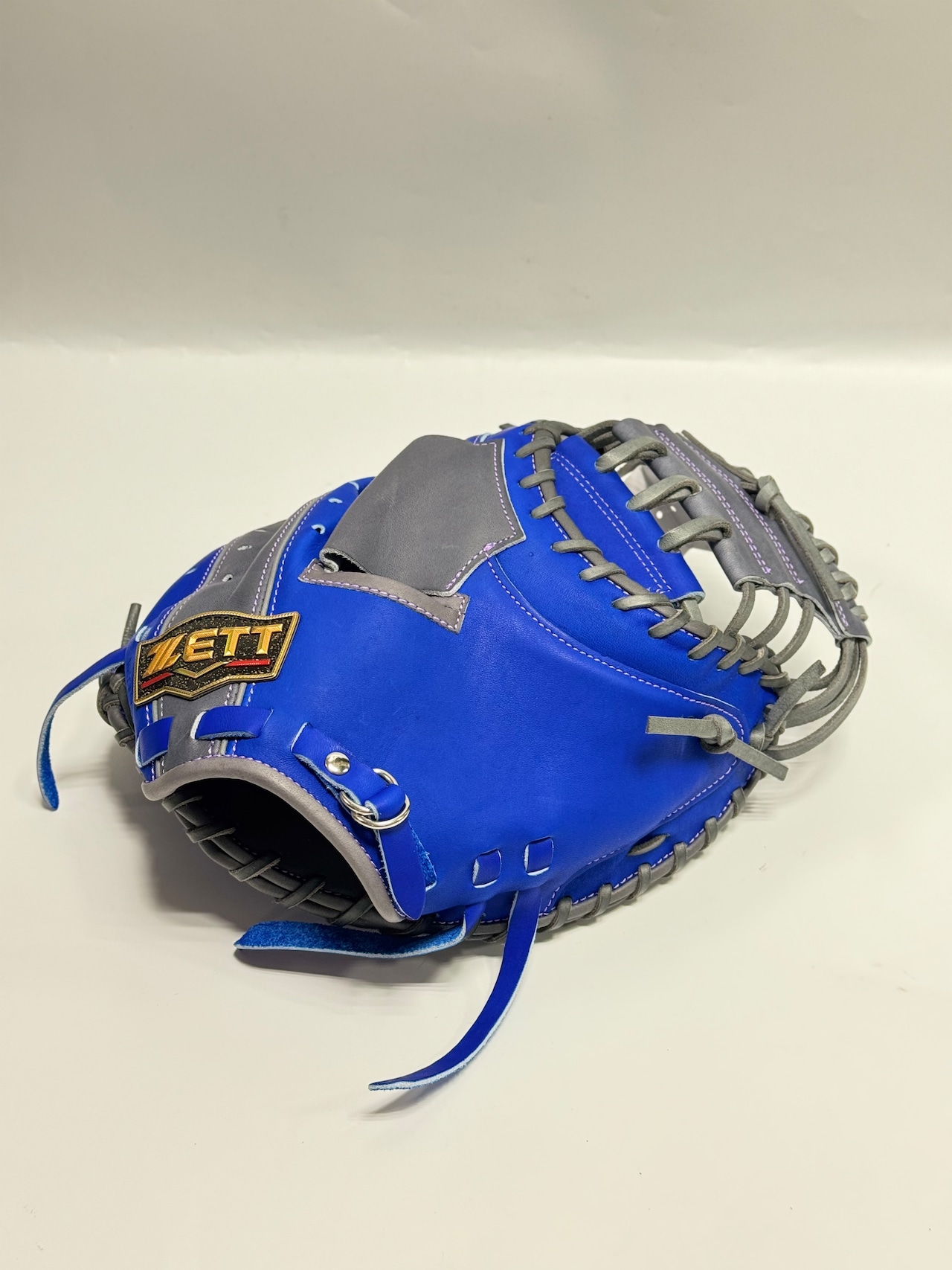ZETT PROSTATUSーゼットプロステイタス michii supreme order 硬式グローブ ゼットミチイオリジナル 右投げ用 282型 戸柱モデル ロイヤルブルー/ダークグレー×ダークグレー・画像2