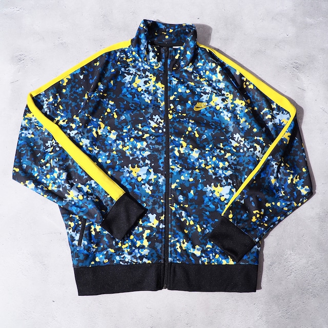 2000s ” NIKE ” side line × camouflage pattern design loose track jacket