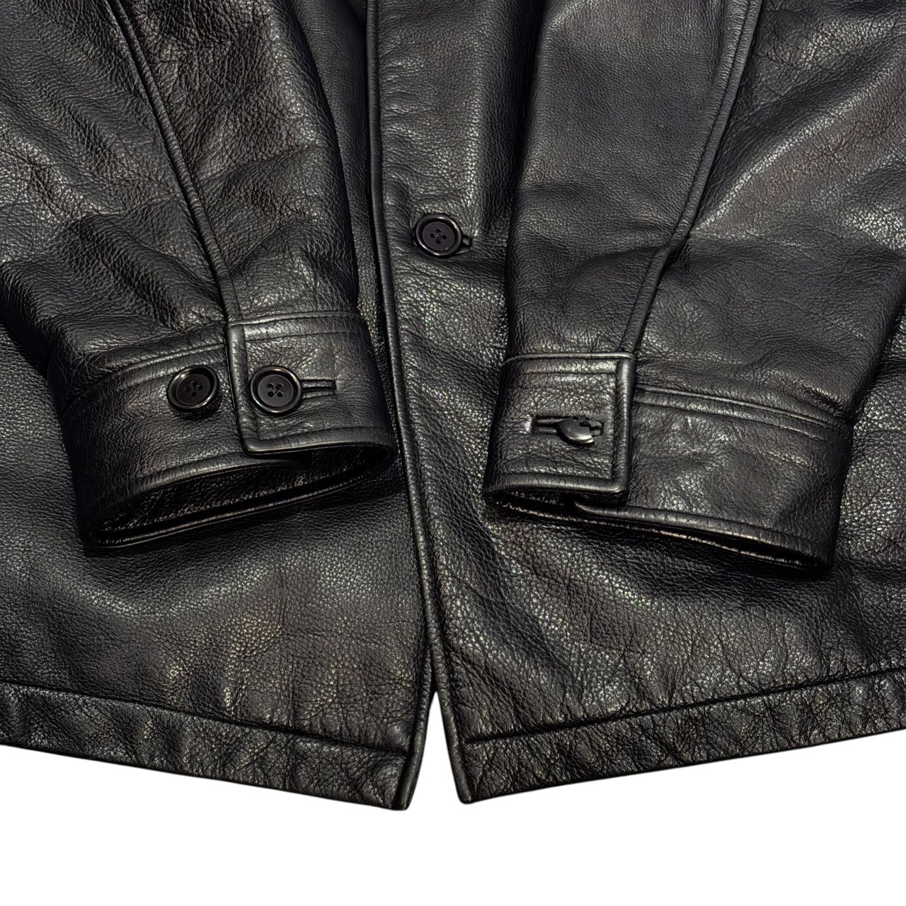 vintage 1990’s “OLD GAP” black leather car coat