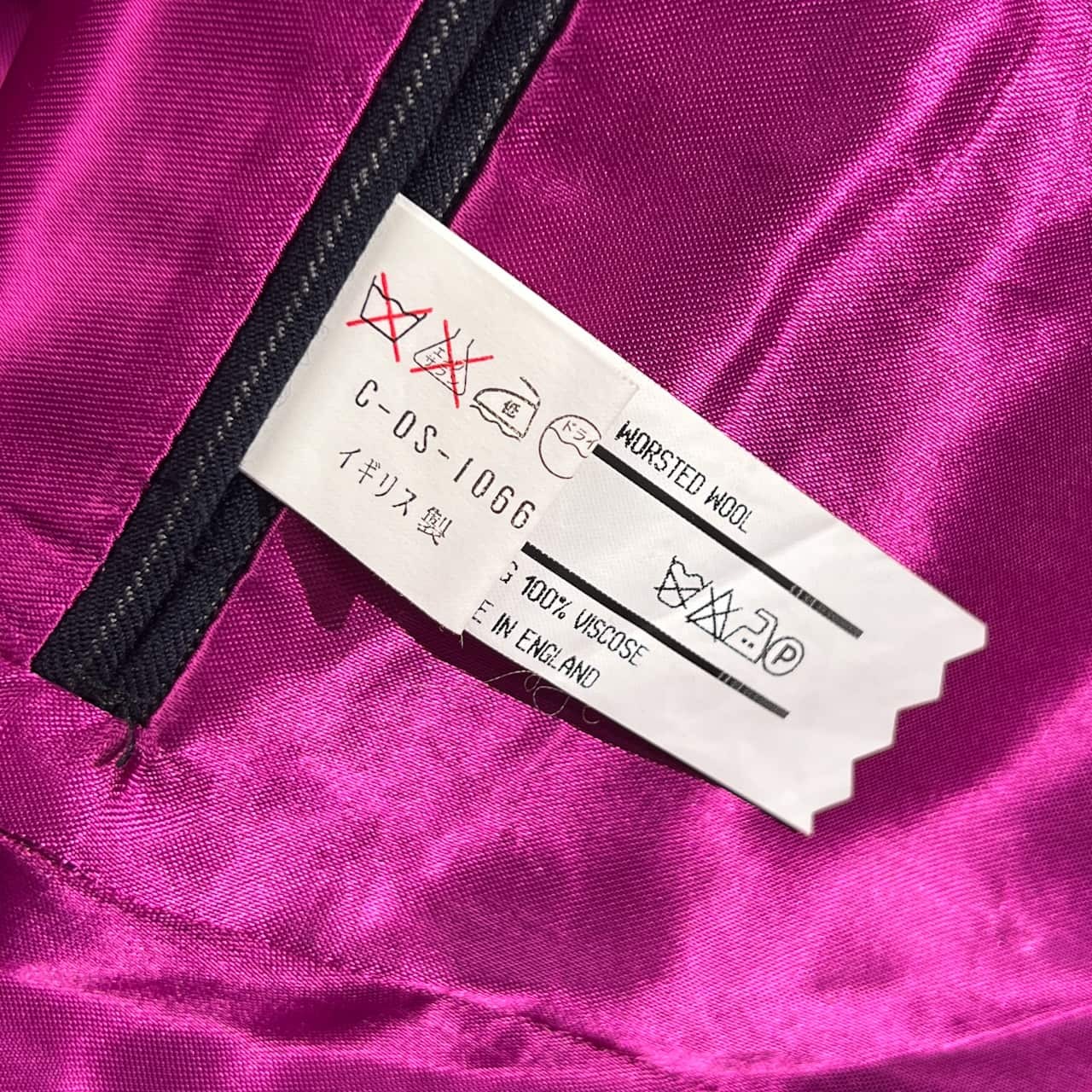 上下 イギリス製 OZ WALD BOATENG オズワルドボーテング セットアップ ストライプ テーラードジャケット スラックス スーツ /ネイビー メンズ