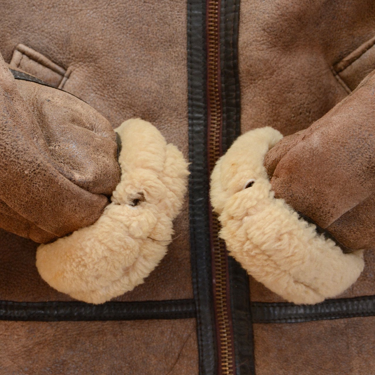 US SHEEPSKIN B-3 ムートン フライトジャケット 80s USA製 Lサイズ