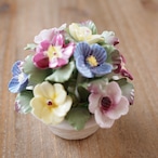 英国エインズレイ Aynsley 陶花 フラワーバスケット 陶花置物 英国雑貨 thumbnail 9