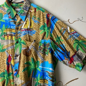 old REYN SPOONER tropical pattern rayon shirt