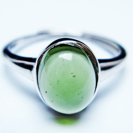 モルダバイト リング モルダウ石 指輪 フリーサイズ 17号 一点物 メール便可 [M便 1/20] 199-707