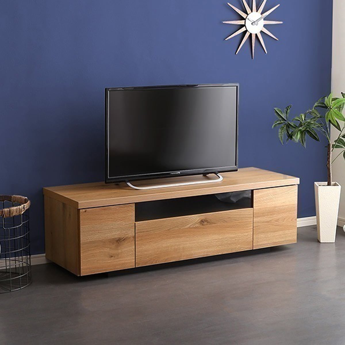 シンプルで美しいスタイリッシュなテレビ台 テレビボード 木製 幅120cm 日本製完成品