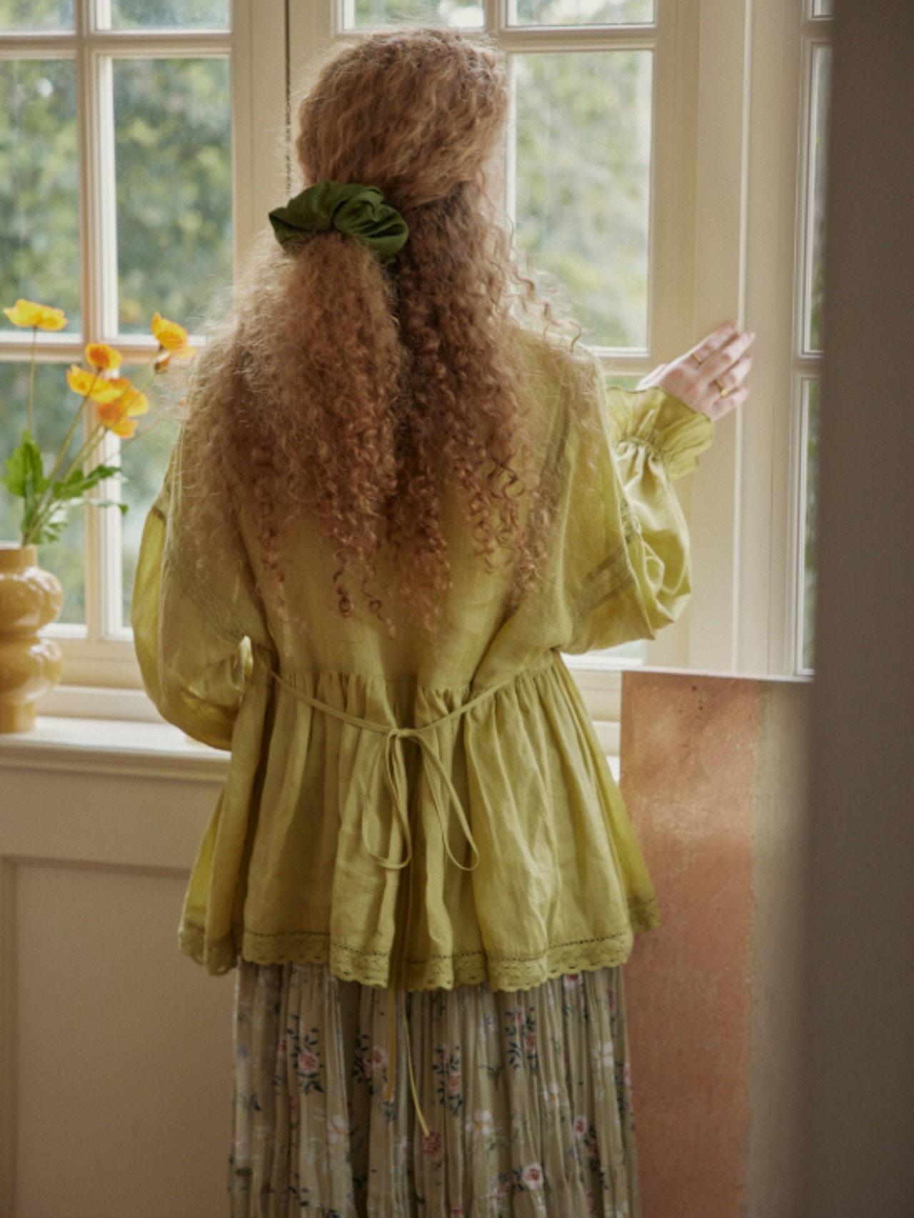 Olivier Pintuck Peplum Lace Blouse F0691