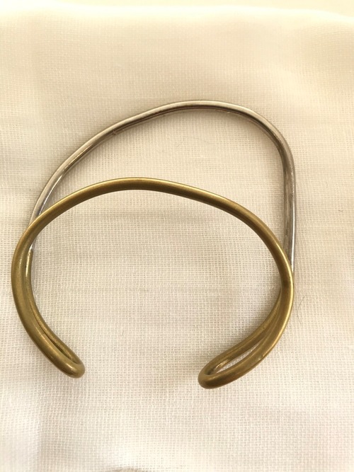 line bracelet -1 (LiB-1)　brassx silver