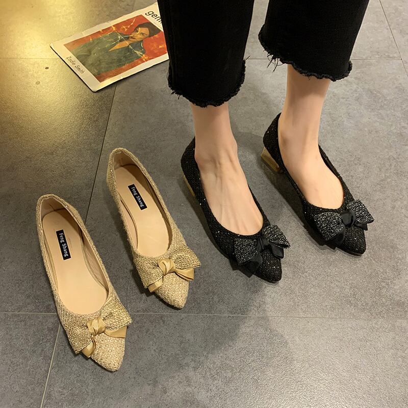 シングルスプリングリボンイブニングスクープ 靴 シューズ 春物 部族の婦人靴75375128825