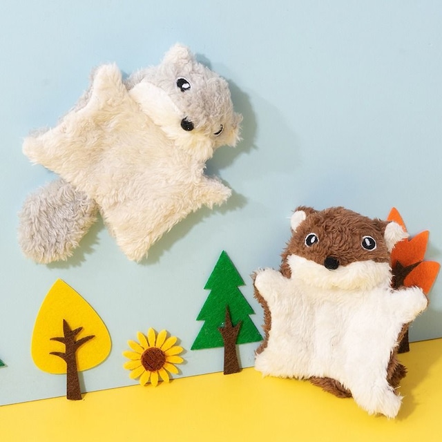 可愛いムササビペアのぬいぐるみ おもちゃ