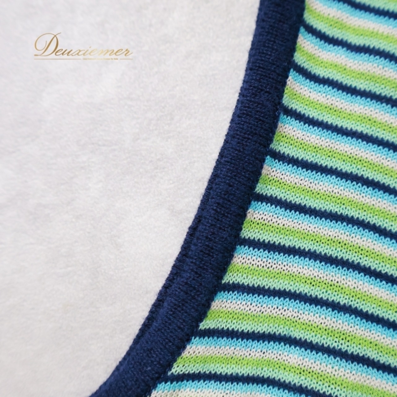 レディース トクコプルミエヴォル TOKUKO 1er VOL トップス ブラウス グリーン系 ノースリーブ 袖なし ボーダー フリル 緑 青 紺 伸縮 ストレッチ カジュアル かわいい 爽やか 日本製 レディースファッション ネイビー系 ブルー系