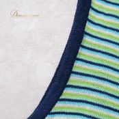 レディース トクコプルミエヴォル TOKUKO 1er VOL トップス ブラウス グリーン系 ノースリーブ 袖なし ボーダー フリル 緑 青 紺 伸縮 ストレッチ カジュアル かわいい 爽やか 日本製 レディースファッション ネイビー系 ブルー系