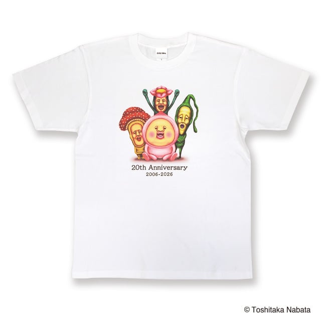 20周年記念Tシャツ（集合柄・ロゴ柄） | こびとづかん公式WEBショップ