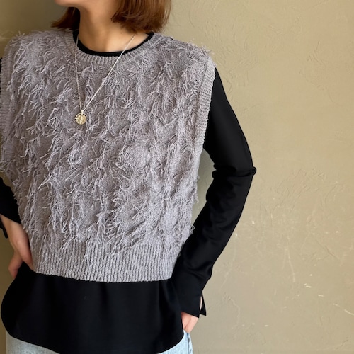 【 CLOCHE 】 フリンジベスト