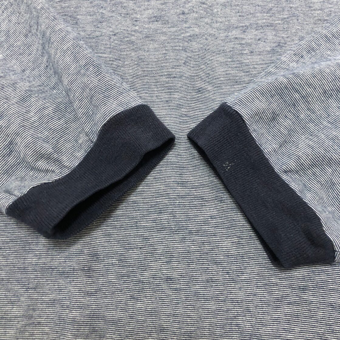 90s OLD STUSSY/Border Turtleneck L/S Tee/INDONESIA製/白タグ/L 